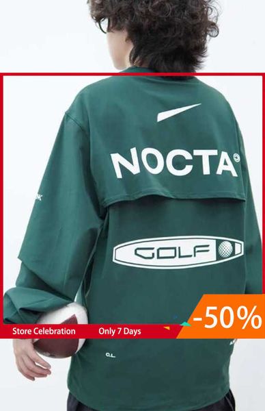 nocta golf series drake co branded air printed round neck pullover jacket motion current 68ess, Gray
nocta golf series drake co branded air printed round neck pullover jacket motion current 68ess, Gray