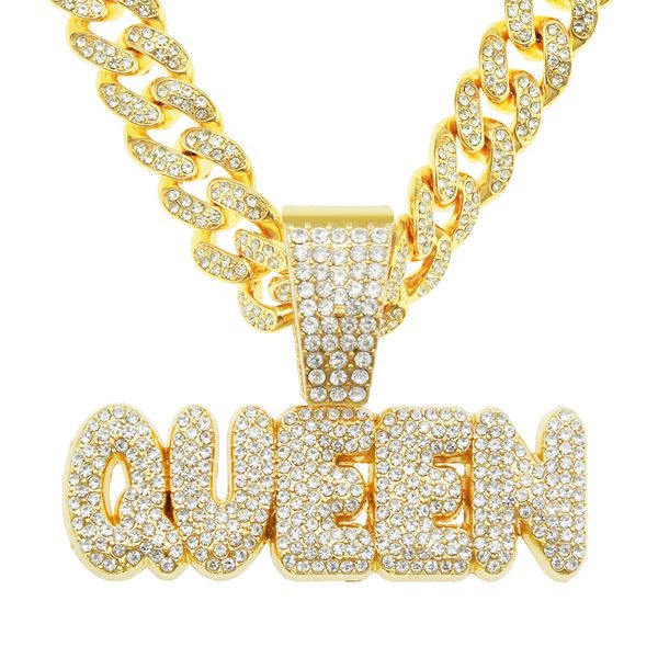 hip hop men rapper diamond pendant necklace shiny creative queen letter pendant micro-inset zircon jewelry night club accessory sweater coll, Silver
hip hop men rapper diamond pendant necklace shiny creative queen letter pendant micro-inset zircon jewelry night club accessory sweater coll, Silver