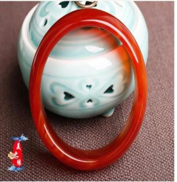 natural a red agate with extra thick female bracelet012345333886601989, Black