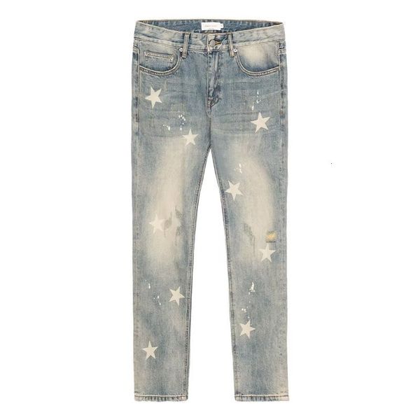 men s jeans high street ripped pentagram print mid waist straight slim trousers autumn men casual washed distressed denim pants 230804, Blue
men s jeans high street ripped pentagram print mid waist straight slim trousers autumn men casual washed distressed denim pants 230804, Blue