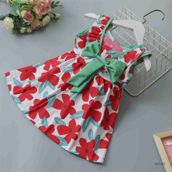 girl's dresses summer toddler babyl clothes cute flowers print princess girls casual dress r230805, Red;yellow
girl's dresses summer toddler babyl clothes cute flowers print princess girls casual dress r230805, Red;yellow