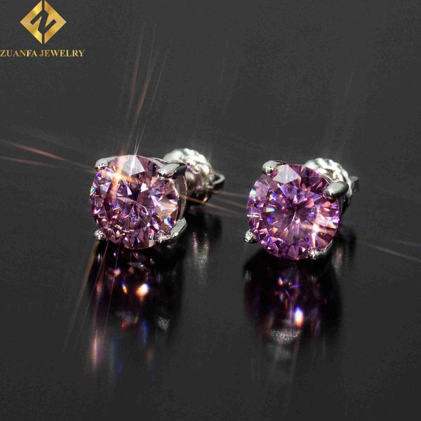 ready to ship hip hop screw back earring sterling silver 925 white gold plated pink moissanite diamond earring, Golden
ready to ship hip hop screw back earring sterling silver 925 white gold plated pink moissanite diamond earring, Golden
