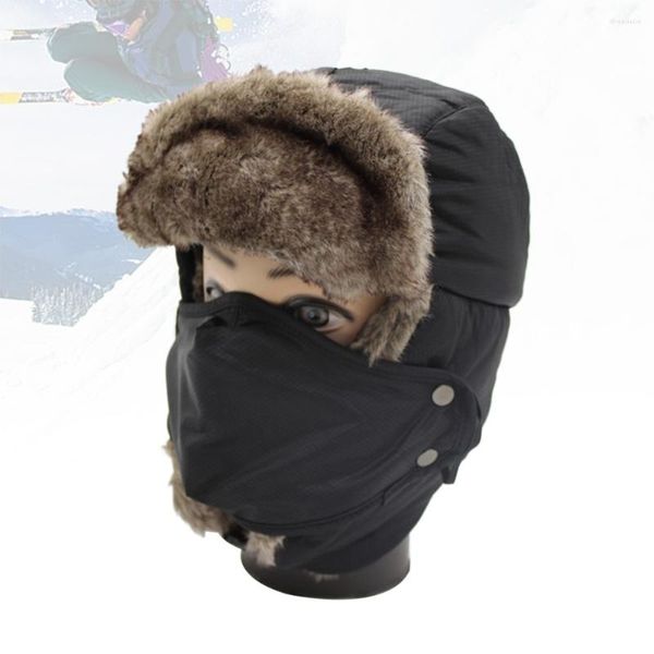 Image of Cycling Caps 3 Outdoor Hats Winter Balaclava Ski Trapper Neck Guard Protection Ear Flap Travel
