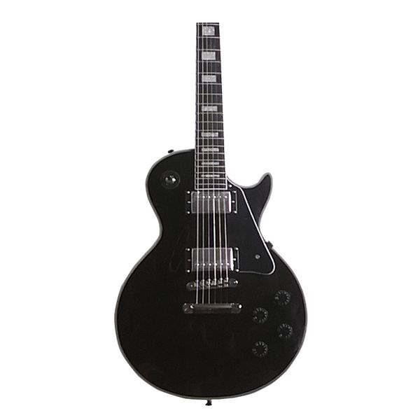 classic lp custom black electric guitar, wood, chrome hardware, rosewood fingerboard
classic lp custom black electric guitar, wood, chrome hardware, rosewood fingerboard