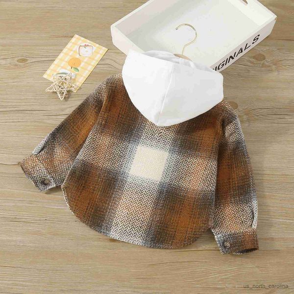 jackets kids coat baby boys girls plaid long sleeve hooded single-breasted jacket with pockets for spring fall 1-6 years r230805, Blue;gray
jackets kids coat baby boys girls plaid long sleeve hooded single-breasted jacket with pockets for spring fall 1-6 years r230805, Blue;gray