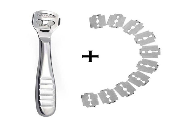 foot callus shaver heel hard skin remover hand feet pedicure razor tool shavers stainless steel handle 10 blades foot care tool8022858
foot callus shaver heel hard skin remover hand feet pedicure razor tool shavers stainless steel handle 10 blades foot care tool8022858