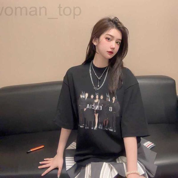 women's t-shirt designer correct version of trend b 23ss printed white ink direct spray band 320g short sleeved t-shirt sg6r
women's t-shirt designer correct version of trend b 23ss printed white ink direct spray band 320g short sleeved t-shirt sg6r
