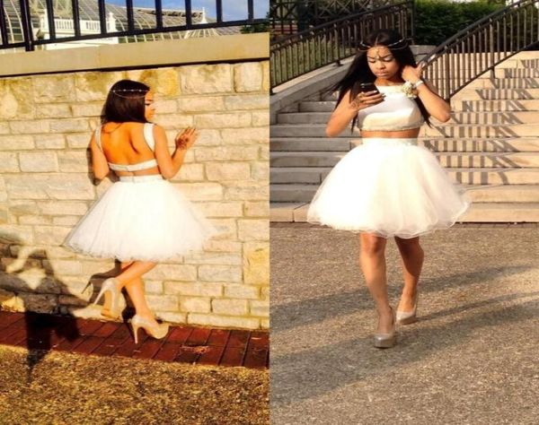 

2019 two piece black girl prom dresses under 100 short ivory organza backless homecoming party gowns new arrival9110426, Blue;pink