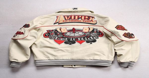 avirex hip hop wide version sheepskin leather jacket classic casino embroidery foam texture5705932, Black;brown
avirex hip hop wide version sheepskin leather jacket classic casino embroidery foam texture5705932, Black;brown