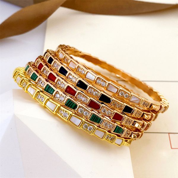 valentine's day designer bracelets light luxury full diamond high grade snake bone titanium steel bracelet fashion bracelet beimu full, Black
valentine's day designer bracelets light luxury full diamond high grade snake bone titanium steel bracelet fashion bracelet beimu full, Black