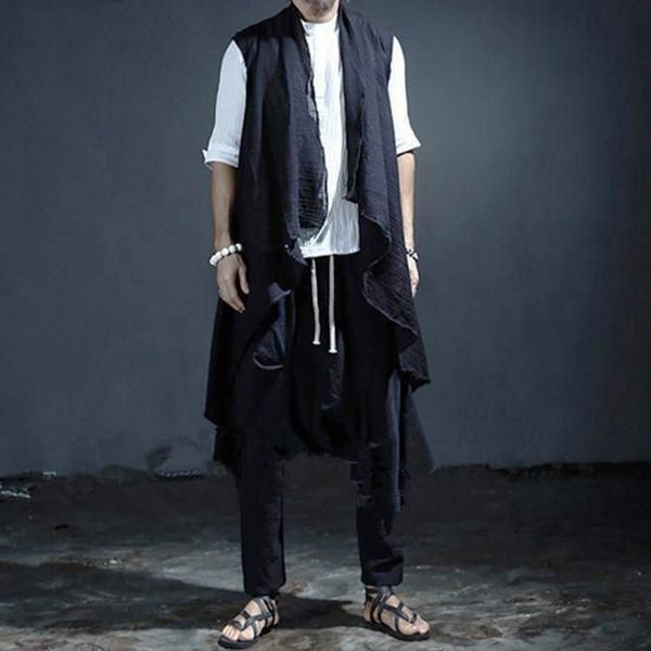 men's trench coats men nightclub hip hop punk rock long vest japanese irregular cape sleeveless cloak gothic cardigan colete masculino, Tan;black
men's trench coats men nightclub hip hop punk rock long vest japanese irregular cape sleeveless cloak gothic cardigan colete masculino, Tan;black