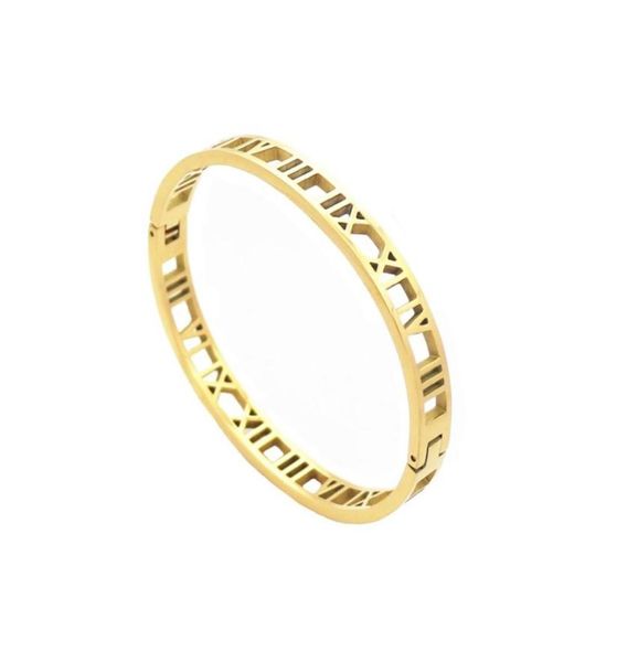 whole 6 pieces lot stainless steel roman numerals jewelry cuff bracelet yellow gold color hollow out bangle for women26116824885, White
whole 6 pieces lot stainless steel roman numerals jewelry cuff bracelet yellow gold color hollow out bangle for women26116824885, White