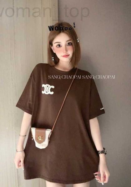 women's t-shirt designer ce23 spring/summer new letter embroidery decoration ice cocoa brown t-shirt+plaid skirt fashion versatile wome, White
women's t-shirt designer ce23 spring/summer new letter embroidery decoration ice cocoa brown t-shirt+plaid skirt fashion versatile wome, White