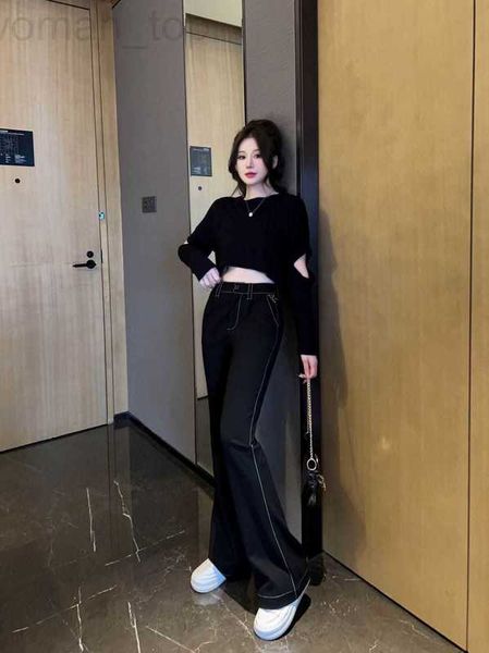 women's pants & capris designer p family 23 spring/summer new fashion classic triangle mark line decoration wash water show thin versat, Black;white
women's pants & capris designer p family 23 spring/summer new fashion classic triangle mark line decoration wash water show thin versat, Black;white