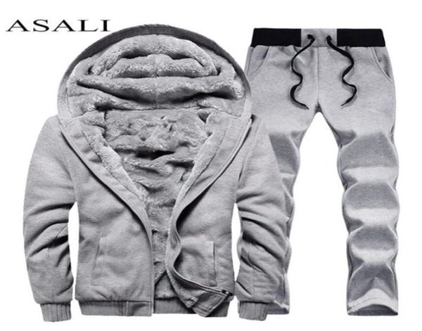 men hooded tracksuit lined thick coat sweatshirt pants sportswear jogger suit 2 piece set brand male winter sets clothing t2007078747740, Gray
men hooded tracksuit lined thick coat sweatshirt pants sportswear jogger suit 2 piece set brand male winter sets clothing t2007078747740, Gray