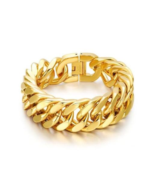 24k gold bracelet bangle chunky chain for men jewelry 316l stainless steel punk rock4185266, Black
24k gold bracelet bangle chunky chain for men jewelry 316l stainless steel punk rock4185266, Black