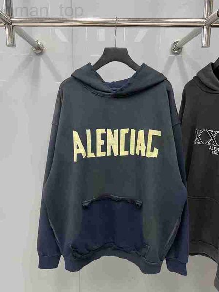 men's hoodies & sweatshirts designer b family correct version 23ss high end new tape letter printing hoodie casual loose and women', Black
men's hoodies & sweatshirts designer b family correct version 23ss high end new tape letter printing hoodie casual loose and women', Black