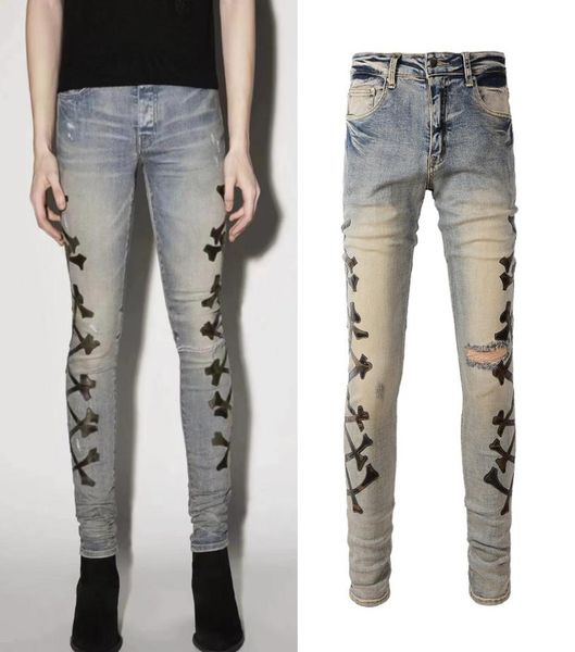 biker denim jeans with patches details men distressed rip denim cotton3142451, Blue
biker denim jeans with patches details men distressed rip denim cotton3142451, Blue