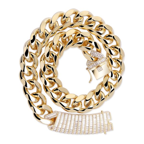 hip hop fashion 18mm 18/22inch 18k yellow white gold plated bling cz cuban chain necklace links for men nice gift, Silver
hip hop fashion 18mm 18/22inch 18k yellow white gold plated bling cz cuban chain necklace links for men nice gift, Silver