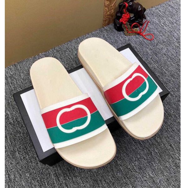 men women interlocking g slippers red green stripes flat rubber white footbed leather web slides bloom summer beach sandals size 35-45, Black
men women interlocking g slippers red green stripes flat rubber white footbed leather web slides bloom summer beach sandals size 35-45, Black