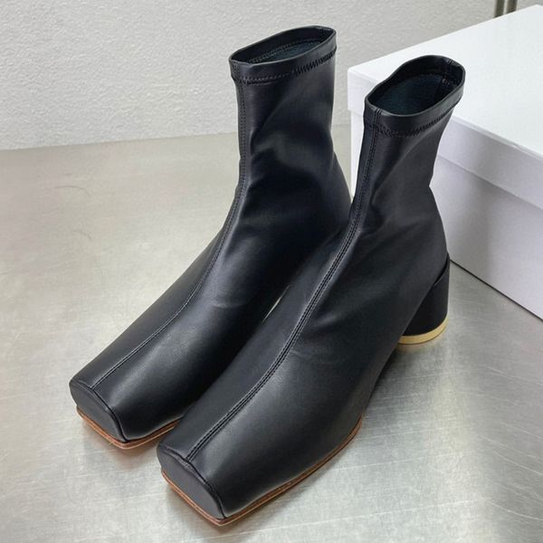 round heels square toe ankle boots leisure elastic boots femme slip on shoes fashion black boots women
round heels square toe ankle boots leisure elastic boots femme slip on shoes fashion black boots women