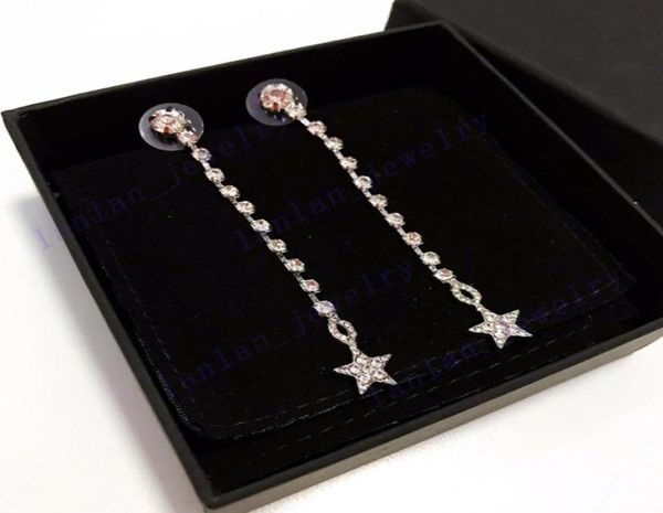 l1c11 long diamond star pendant stud designer earrings 925 silver needle classic letter with box13772533862975, Golden;silver
l1c11 long diamond star pendant stud designer earrings 925 silver needle classic letter with box13772533862975, Golden;silver