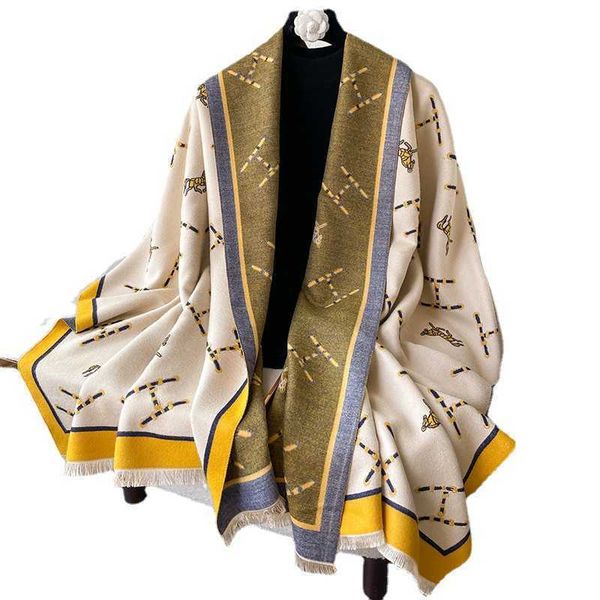 high class horse for women in autumn and winter h letter casual cashmere shawl versatile business warm scarf sl93, Blue;gray
high class horse for women in autumn and winter h letter casual cashmere shawl versatile business warm scarf sl93, Blue;gray