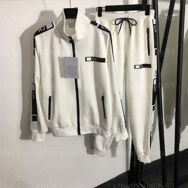 designer tracksuits two piece pant set womens fitness clothing alphabet ribbon patchwork zipper jacket elastic-waisted sweatpants designers, White
designer tracksuits two piece pant set womens fitness clothing alphabet ribbon patchwork zipper jacket elastic-waisted sweatpants designers, White