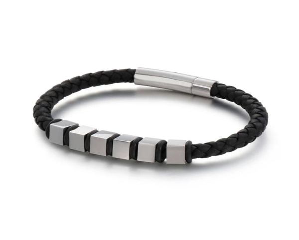stainless steel spring clasp black cord genuine leather chain bracelet for men whole premier jewelry small cube gold color22762765699058
stainless steel spring clasp black cord genuine leather chain bracelet for men whole premier jewelry small cube gold color22762765699058