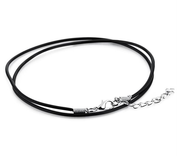 who mens women black leather cord necklace rope chain with stainless steel extend chain adjustable1705854, Silver
who mens women black leather cord necklace rope chain with stainless steel extend chain adjustable1705854, Silver