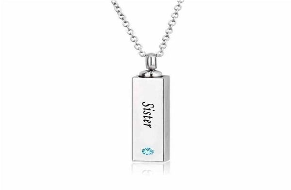 fashion jewelry for sister cube single stainless steel pendant necklace urn filler kit cremation ashes jewelry74555198681707, Silver 
fashion jewelry for sister cube single stainless steel pendant necklace urn filler kit cremation ashes jewelry74555198681707, Silver