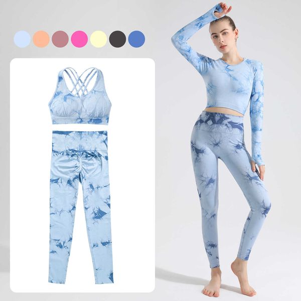 tie dyed high waist seamless hip lifting yoga pants women's bra fitness long sleeve running sports shorts, Black
tie dyed high waist seamless hip lifting yoga pants women's bra fitness long sleeve running sports shorts, Black