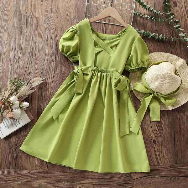 girl's dresses kids green short sleeve dresses for girls princess dress with hat baby outfits summer children costumes 9 years r230810, Red;yellow
girl's dresses kids green short sleeve dresses for girls princess dress with hat baby outfits summer children costumes 9 years r230810, Red;yellow