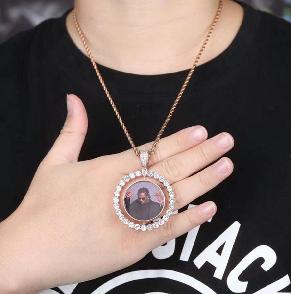 custom po rotatable pendant necklaces men women hip hop luxury designer bling diamond picture pendants friend family jewelry lo2500777, Silver
custom po rotatable pendant necklaces men women hip hop luxury designer bling diamond picture pendants friend family jewelry lo2500777, Silver