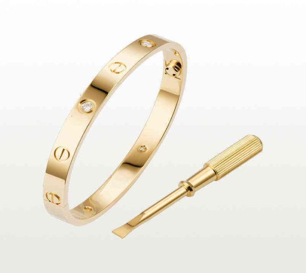 love screw bracelet designer bracelets 4 diamonds bangle luxury jewelry women accessories titanium steel alloy goldplated never f3263968, Black
love screw bracelet designer bracelets 4 diamonds bangle luxury jewelry women accessories titanium steel alloy goldplated never f3263968, Black
