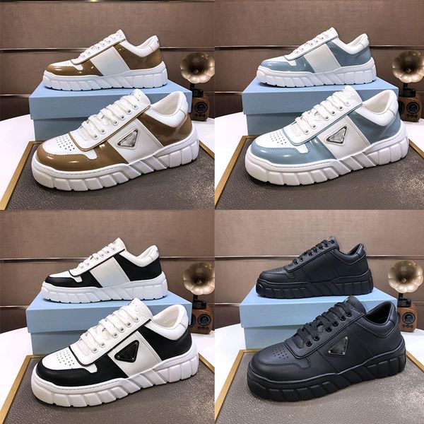 brand shoes men and women soft cowhide platform sports shoes p triangle casual shoes rubber black glossy leather chunky round-headed sports
brand shoes men and women soft cowhide platform sports shoes p triangle casual shoes rubber black glossy leather chunky round-headed sports