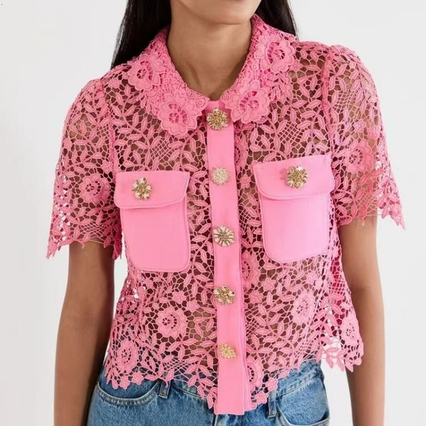 women s knits tees spring summer 2023 women heavy work button decoration pink lace hollow cardigan same high waist skirt 230804, White
women s knits tees spring summer 2023 women heavy work button decoration pink lace hollow cardigan same high waist skirt 230804, White