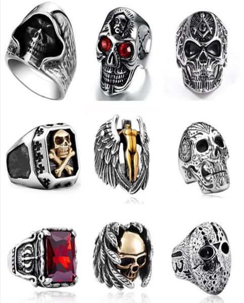 gothic punk mens stainless steel ring vintage hip hop skull rings for men steampunk jewelry accessories3872970, Silver
gothic punk mens stainless steel ring vintage hip hop skull rings for men steampunk jewelry accessories3872970, Silver