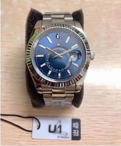 2023 u1 navy steel mens watches blue gmt automatic movement small dial sapphire calendar 42mm watch stainless sky wristwatches, Slivery;brown
2023 u1 navy steel mens watches blue gmt automatic movement small dial sapphire calendar 42mm watch stainless sky wristwatches, Slivery;brown