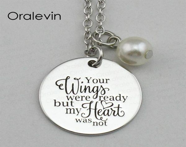 your wings were ready but my heart was not inspirational hand stamped engraved pendant necklace gift jewelry 18inch 22mm 10pcs lot4351359, Silver
your wings were ready but my heart was not inspirational hand stamped engraved pendant necklace gift jewelry 18inch 22mm 10pcs lot4351359, Silver