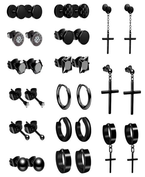 boniskiss 15 pairs 316l stainless steel earrings for men women hip hop black piercing stud earring fashion jewelry gift3589923, Golden;silver
boniskiss 15 pairs 316l stainless steel earrings for men women hip hop black piercing stud earring fashion jewelry gift3589923, Golden;silver