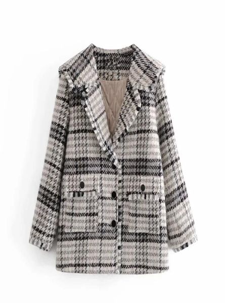 jacket women tweed plaid winter coat woman vintage long sleeve oversized jackets ladies loose casual overcoats 2105196604813, Black;brown
jacket women tweed plaid winter coat woman vintage long sleeve oversized jackets ladies loose casual overcoats 2105196604813, Black;brown