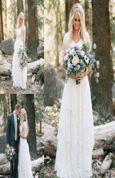2019 western country bohemian forest wedding dress lace chiffon v neck boho garden country bridal gown custom made plus size6189409, White
2019 western country bohemian forest wedding dress lace chiffon v neck boho garden country bridal gown custom made plus size6189409, White