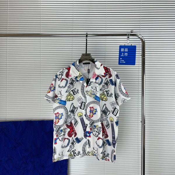 23ss luxury designer shirt men's fashion geometric classic print bowling shirt black hawaiian flower casual shirt men's loose shor, White;black
23ss luxury designer shirt men's fashion geometric classic print bowling shirt black hawaiian flower casual shirt men's loose shor, White;black