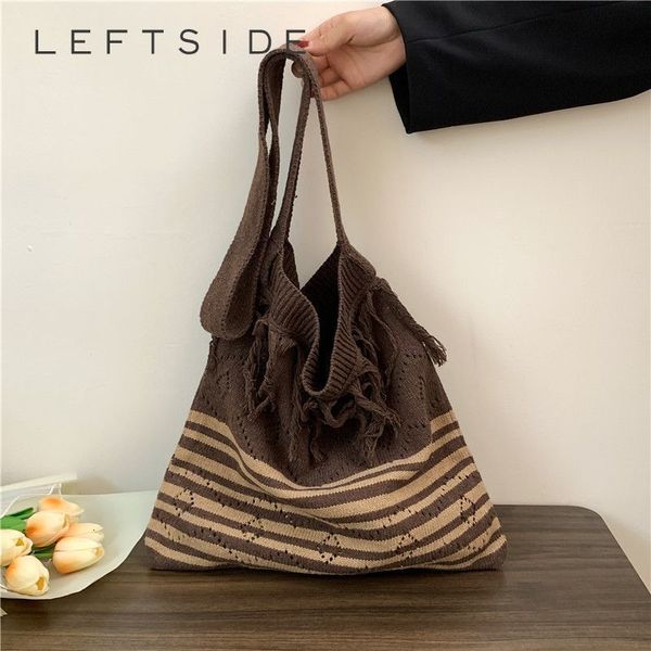 evening bags stripe retro knitted bag woven shoulder y2k korean fashion women big tote soft wool shopper handbag 2023 winter 230804
evening bags stripe retro knitted bag woven shoulder y2k korean fashion women big tote soft wool shopper handbag 2023 winter 230804