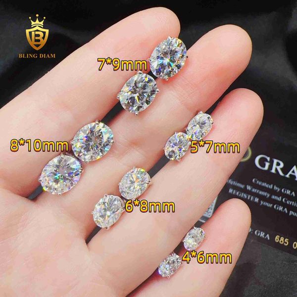 blingdiam jewelry factory price oval cut earrings 925 sterling silver vvs moissanite single diamond earrings for women, Golden
blingdiam jewelry factory price oval cut earrings 925 sterling silver vvs moissanite single diamond earrings for women, Golden
