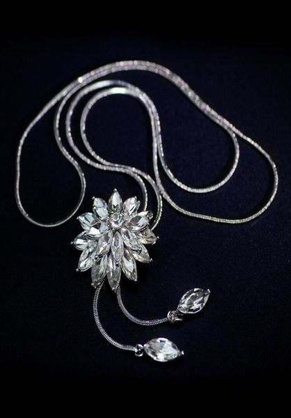 zircon snowflake long necklace sweater chain fashion fine metal chain crystal rhinestone flower pendant necklaces adjusted ps08404300081, Silver
zircon snowflake long necklace sweater chain fashion fine metal chain crystal rhinestone flower pendant necklaces adjusted ps08404300081, Silver