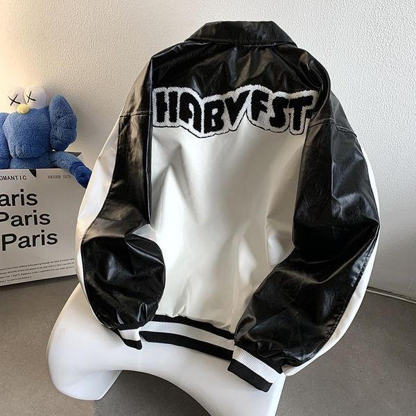 jackets retro love stitching pu leather jacket single-breasted turndown collar casual motorcycle coats, Black;brown
jackets retro love stitching pu leather jacket single-breasted turndown collar casual motorcycle coats, Black;brown
