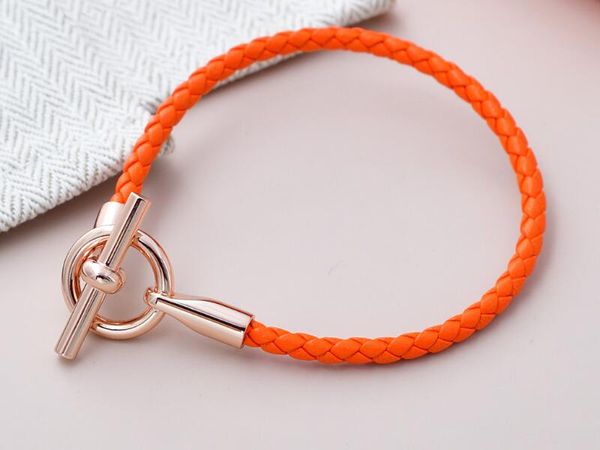realfine888 3a hm bracelets in 03 orange genuine leather strap bracelet with rose gold iconic jewelry luxury designer for woman with box, Black
realfine888 3a hm bracelets in 03 orange genuine leather strap bracelet with rose gold iconic jewelry luxury designer for woman with box, Black