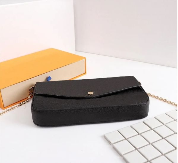 original luxurys designers bags purse woman fashion monogrames multi pochette felicie chain crossbody shoulder bag with box dustbag, Red;black
original luxurys designers bags purse woman fashion monogrames multi pochette felicie chain crossbody shoulder bag with box dustbag, Red;black